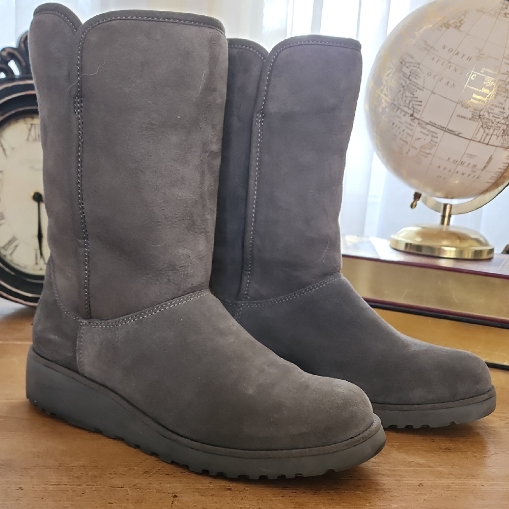 UGG Gray Amie Slim Boots
